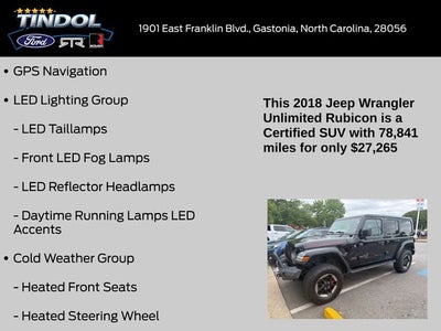2018 Jeep Wrangler Unlimited Rubicon
