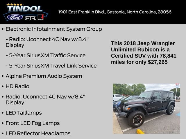 2018 Jeep Wrangler Unlimited Rubicon