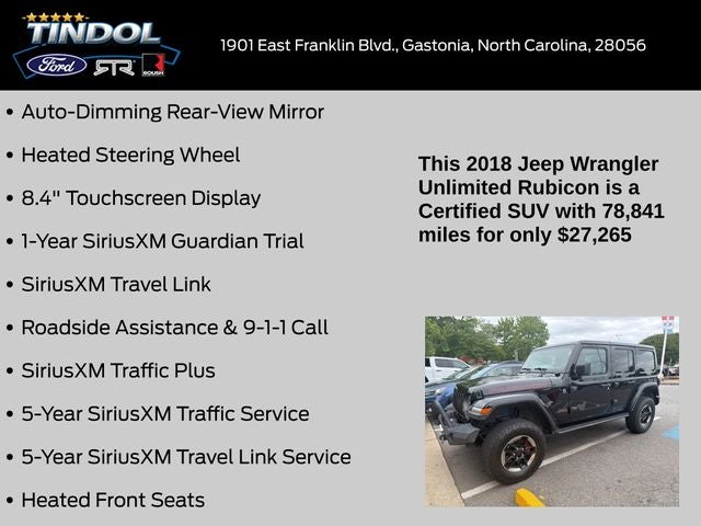 2018 Jeep Wrangler Unlimited Rubicon