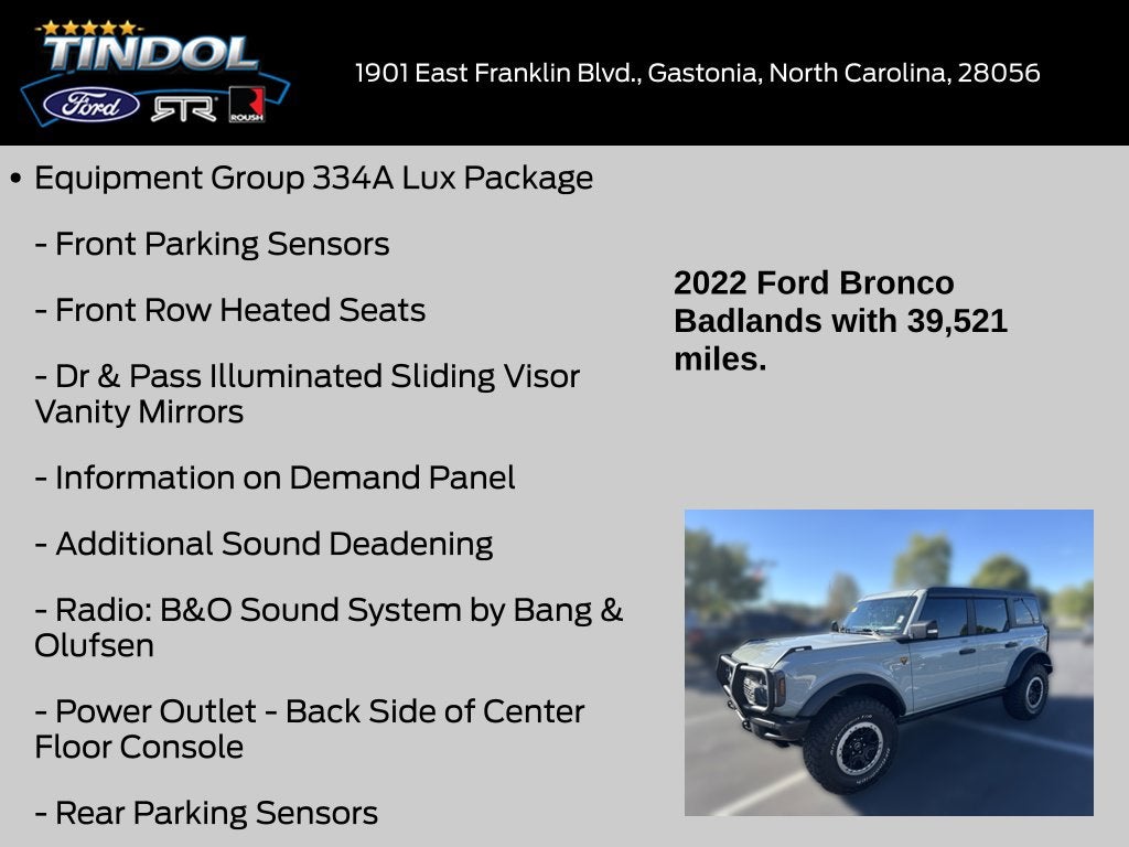 2022 Ford Bronco Badlands