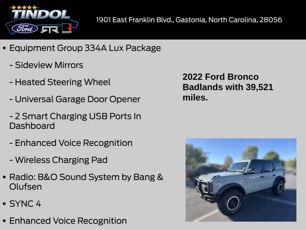 2022 Ford Bronco Badlands