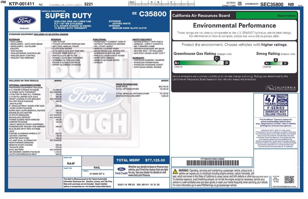 2025 Ford F-350SD XLT DRW