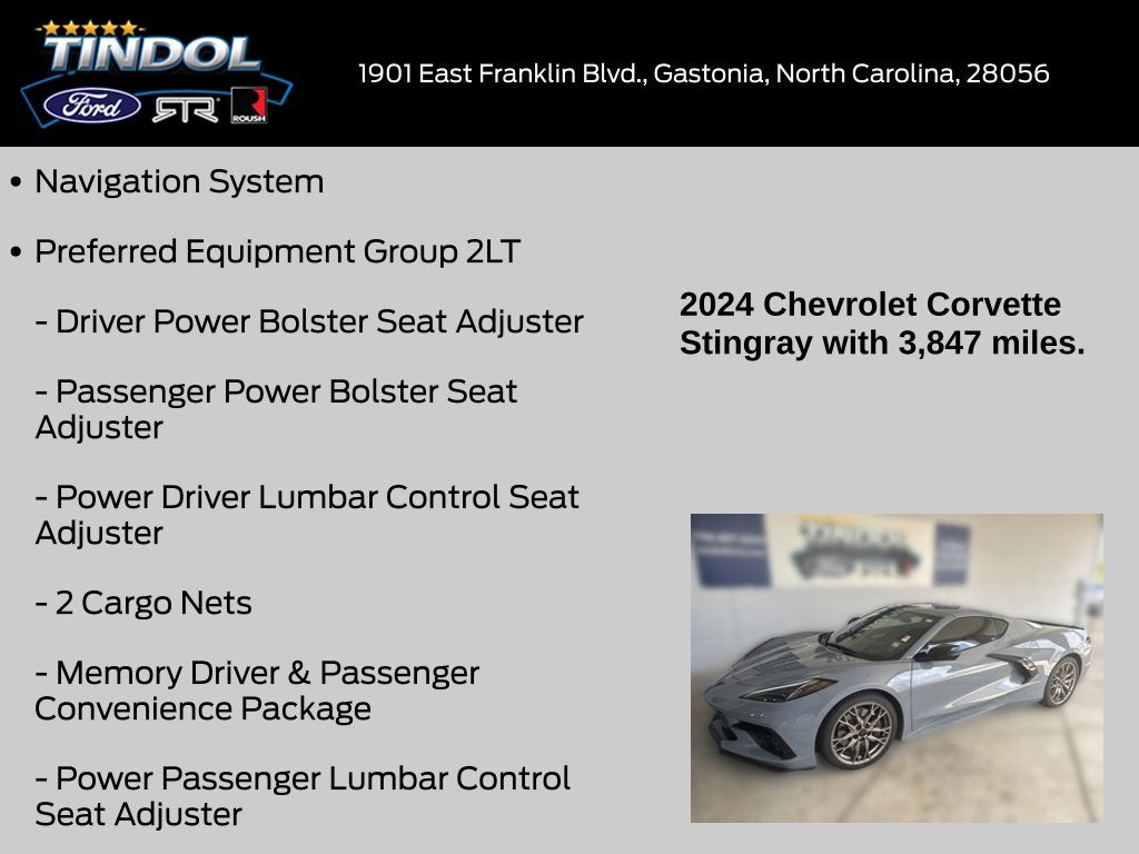 2024 Chevrolet Corvette Stingray 2LT
