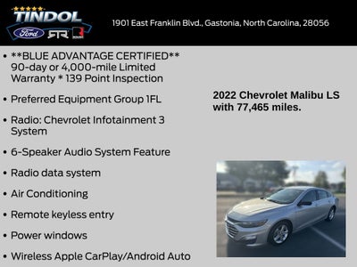 2022 Chevrolet Malibu LS 1FL