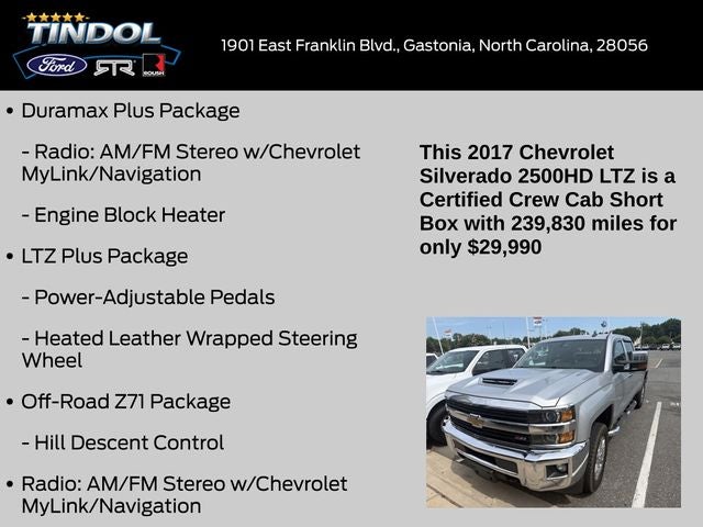 2017 Chevrolet Silverado 2500HD LTZ