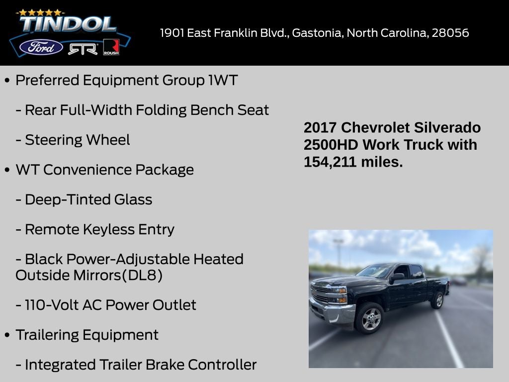 2017 Chevrolet Silverado 2500HD Work Truck