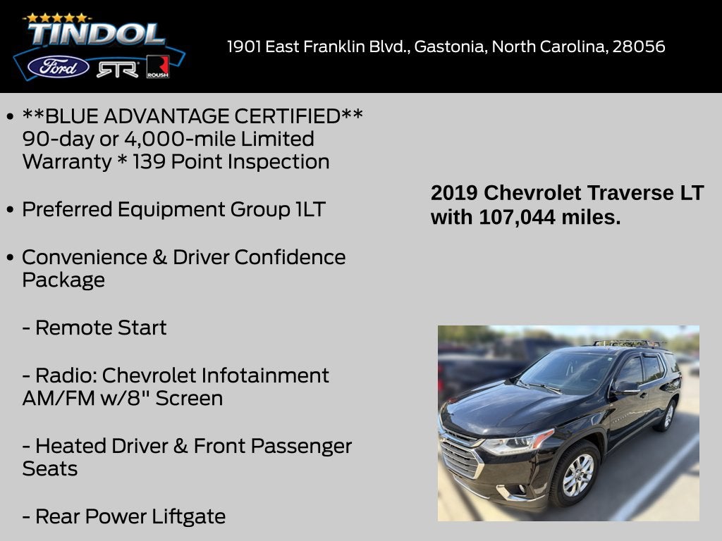 2019 Chevrolet Traverse LT Cloth w/1LT