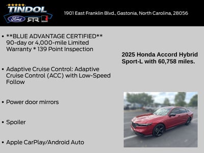 2025 Honda Accord Hybrid Sport-L