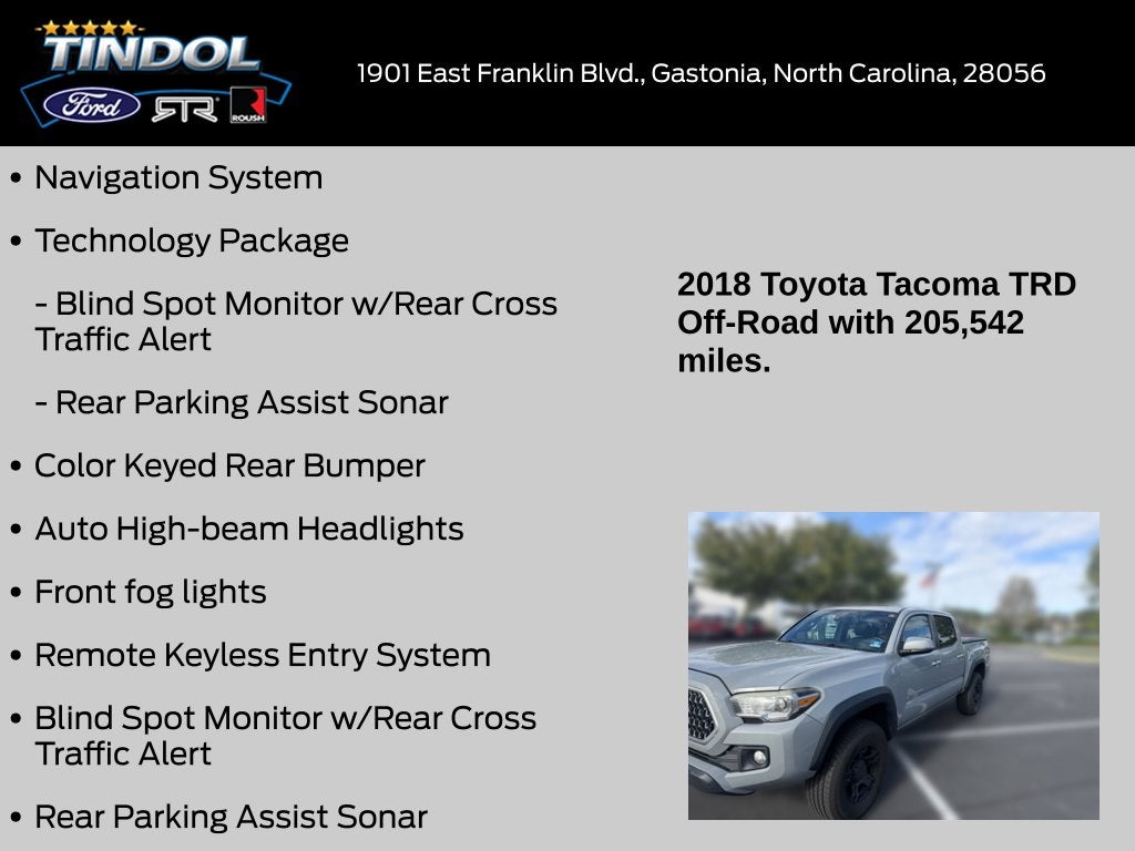2018 Toyota Tacoma TRD Off-Road V6