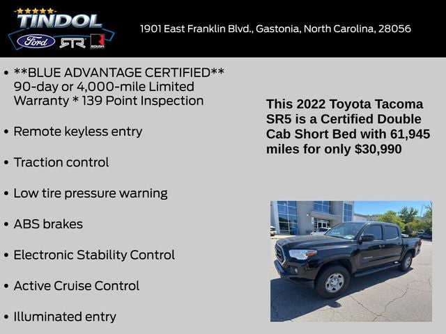 2022 Toyota Tacoma SR5