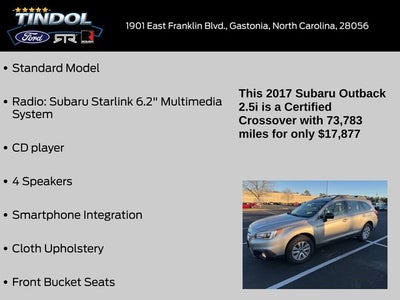 2017 Subaru Outback 2.5i