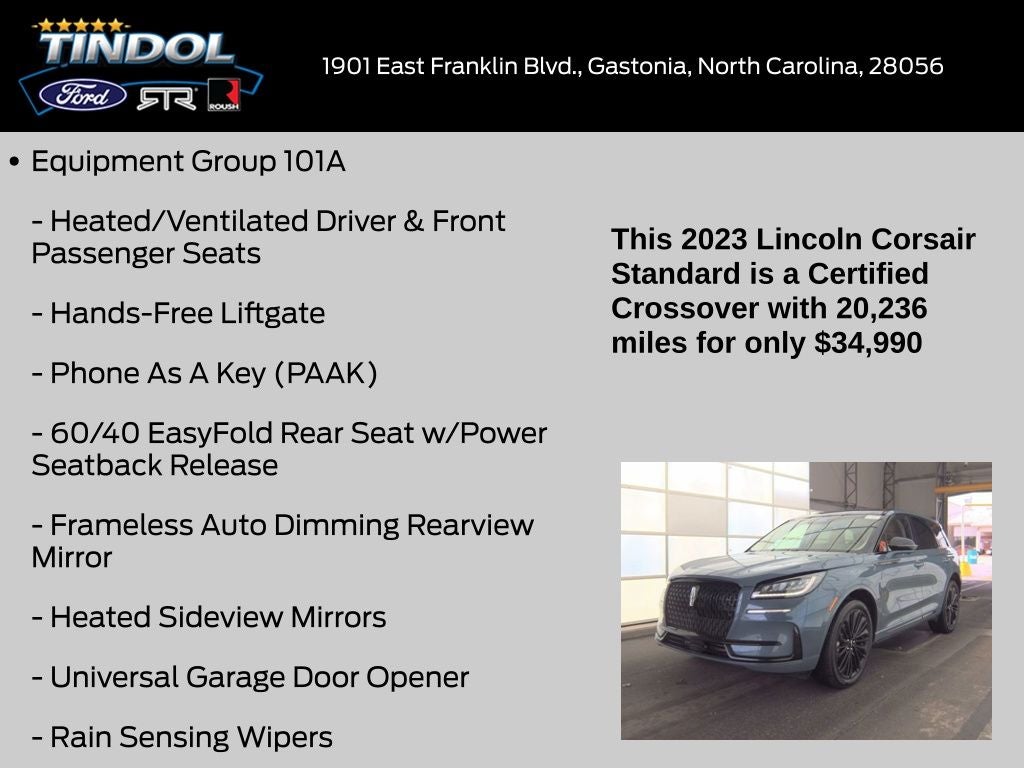 2023 Lincoln Corsair Standard