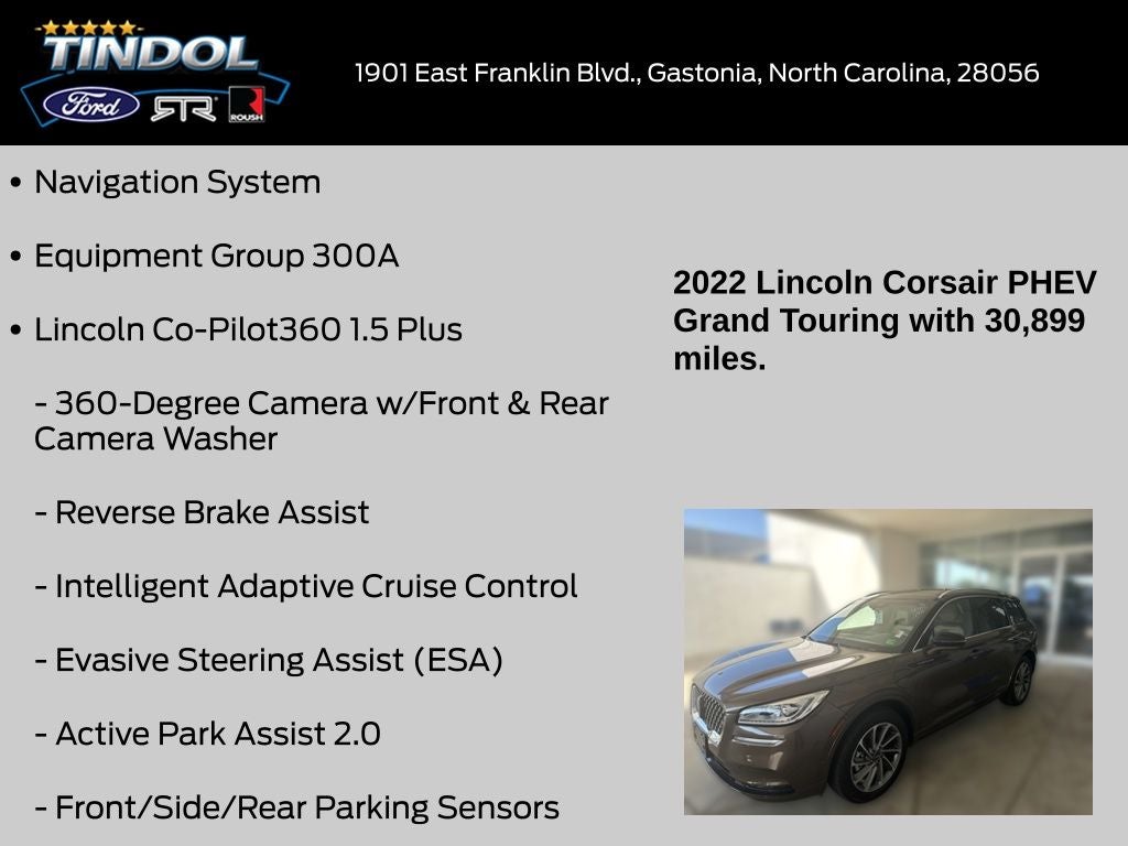 2022 Lincoln Corsair Plug-In Hybrid Grand Touring