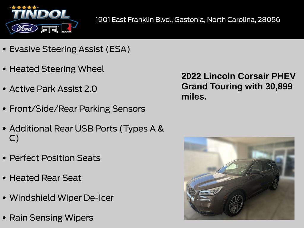 2022 Lincoln Corsair Plug-In Hybrid Grand Touring