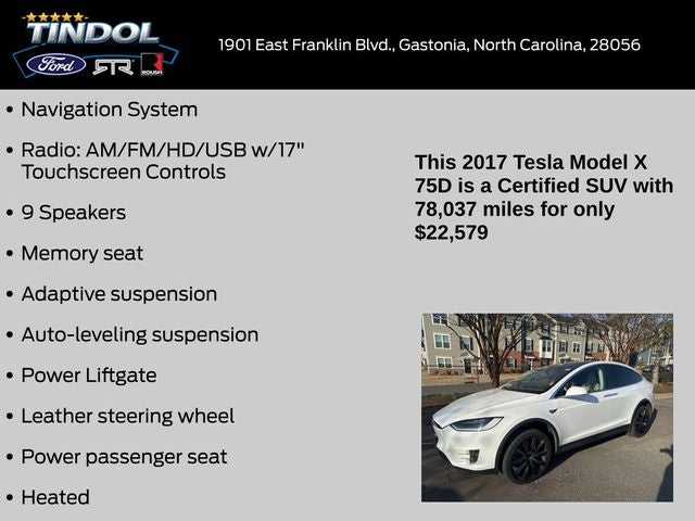 2017 Tesla Model X 75D