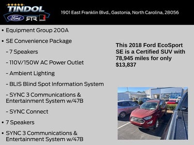 2018 Ford EcoSport SE