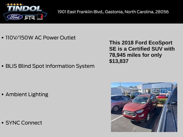 2018 Ford EcoSport SE