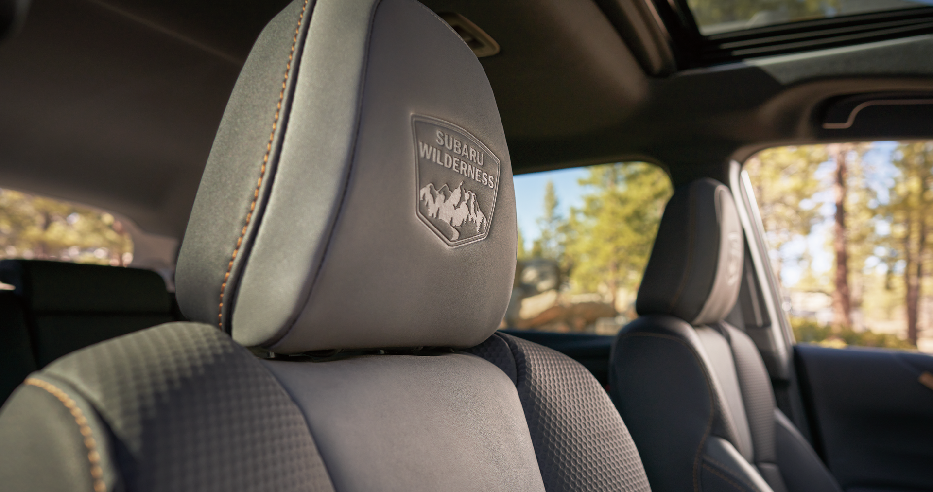A close-up of the StarTex® water-repellent upholstery on the 2023 Outback Wilderness. | Tindol Subaru in Gastonia NC