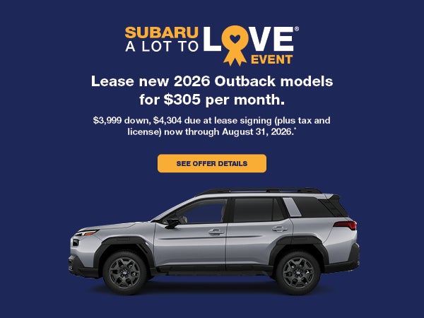 New Subaru Outback Lease Offer Gastonia NC