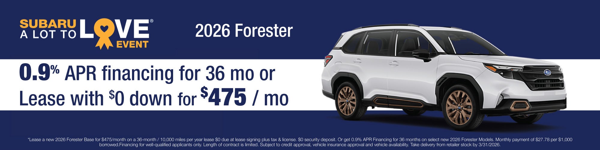 2026 Forester Special Offer