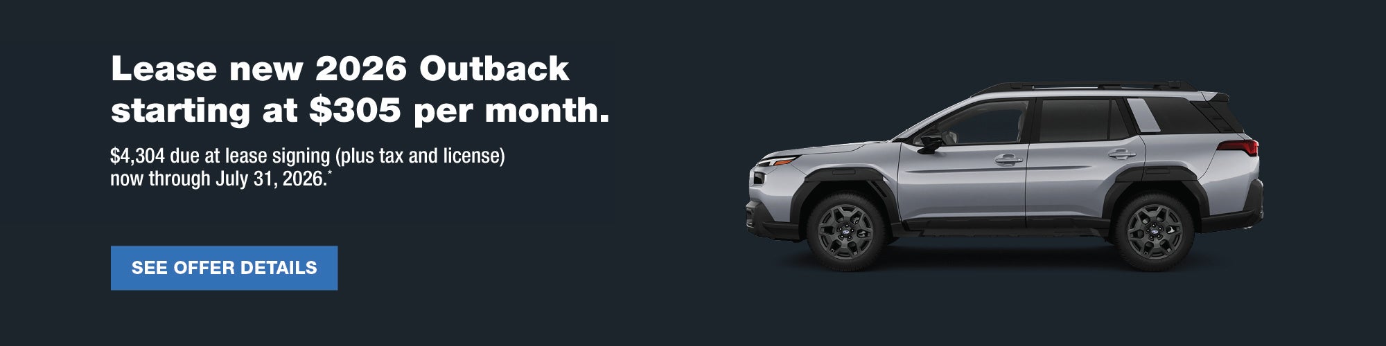 New Subaru Outback Lease Offer